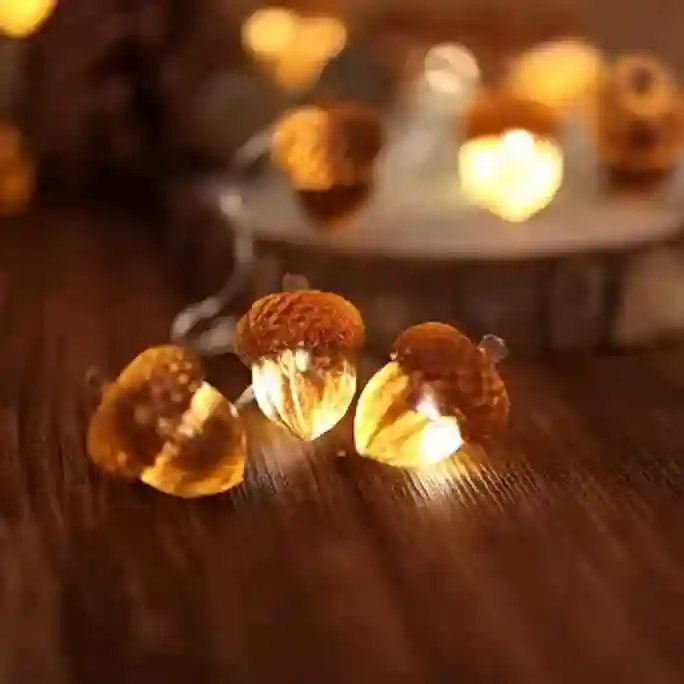 Belniak Thanksgiving Acorn Lights Fall Garland Decorative Fairy String Light