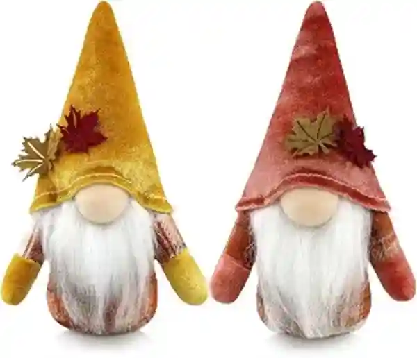 Gehydy 2Pcs Fall Gnomes Plush Thanksgiving Decorations for Home Autumn Harvest