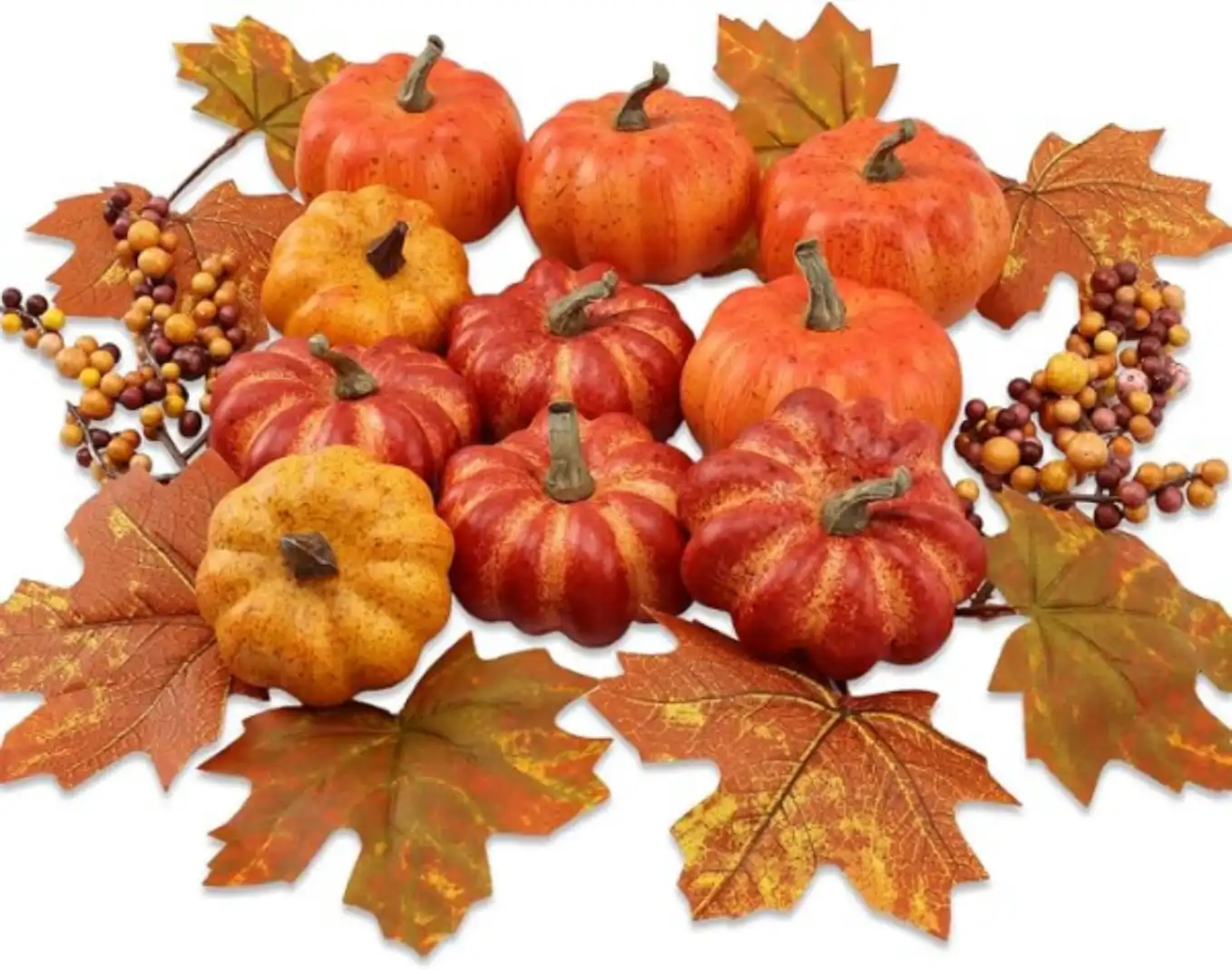Realistic Mini Pumpkin Decor Indoor Artificial Pumpkins for Fall