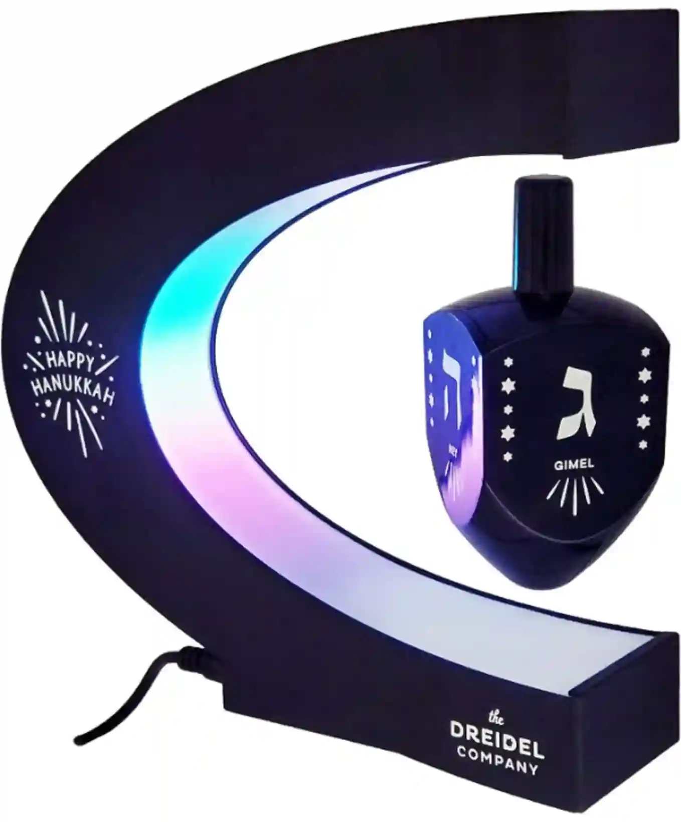 Hanukkah Floating Dreidels Levitating Hanukkah Decor Magnetic Suspended Desk Ornament Lighted Display