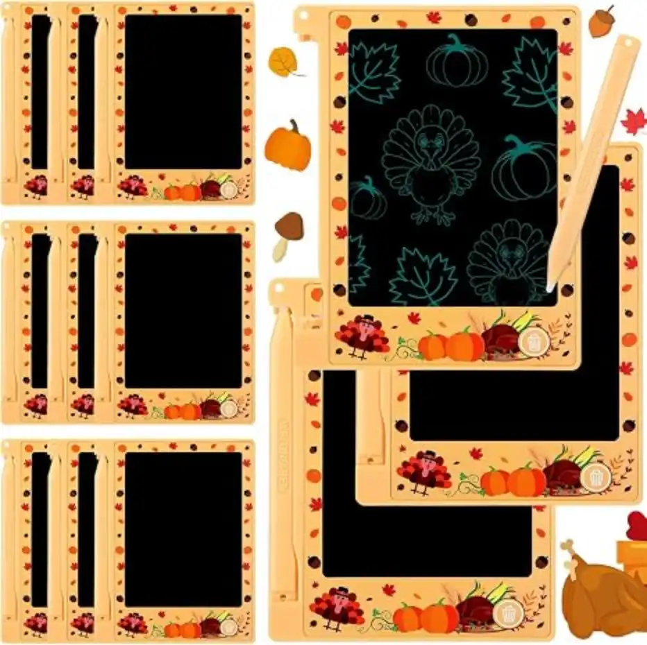 Nezyo 12 Pack Fall Thanksgiving Party Favors Mini LCD Writing Tablet