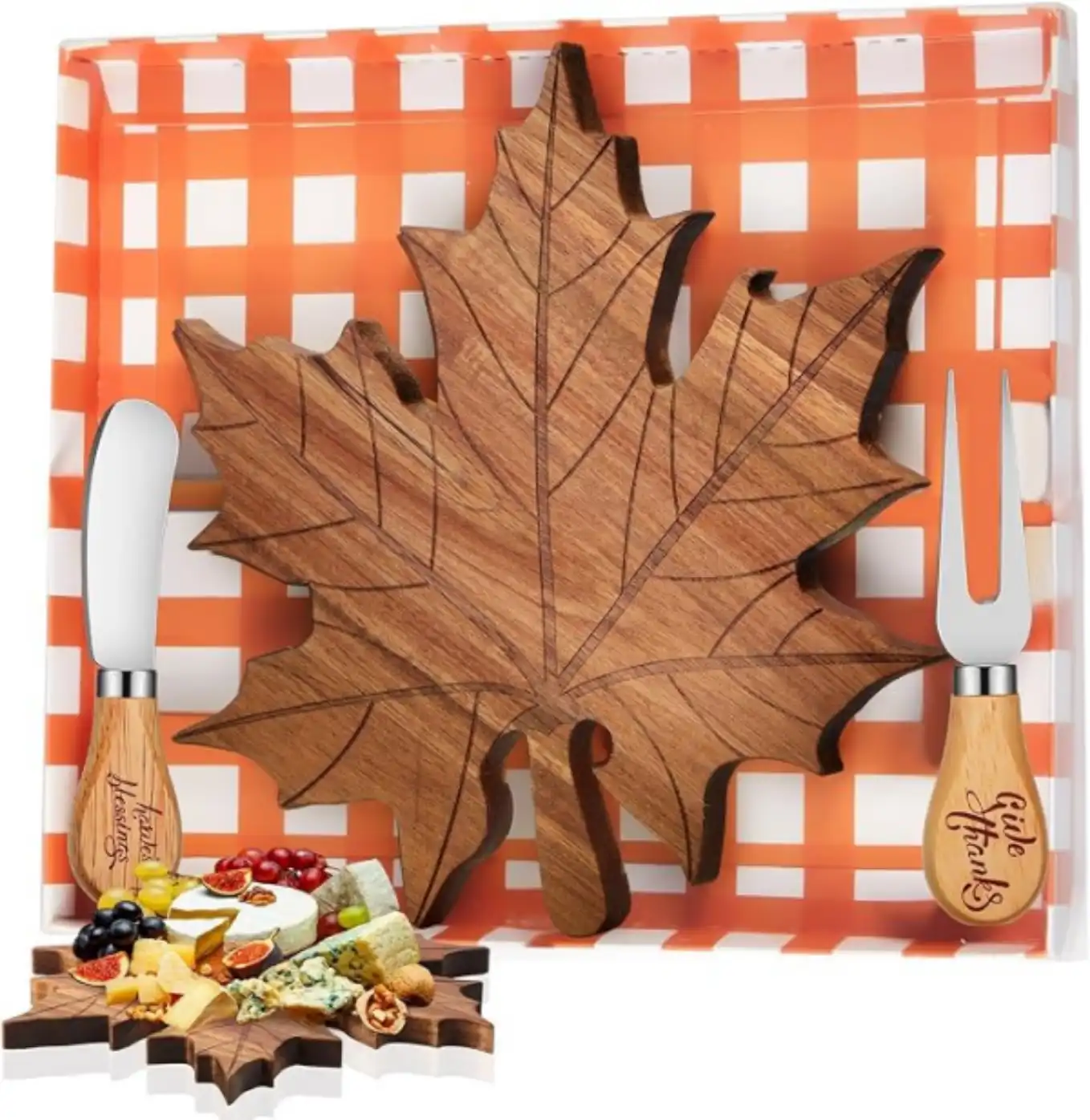 Nuenen Fall Maple Leaf Mini Charcuterie Board