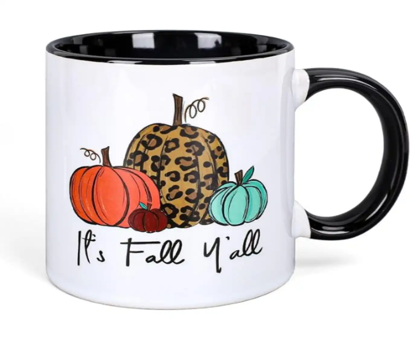 Whaline Fall Thanksgiving Coffee Mug Autumn Pumpkin Ceramic Drinking Cup