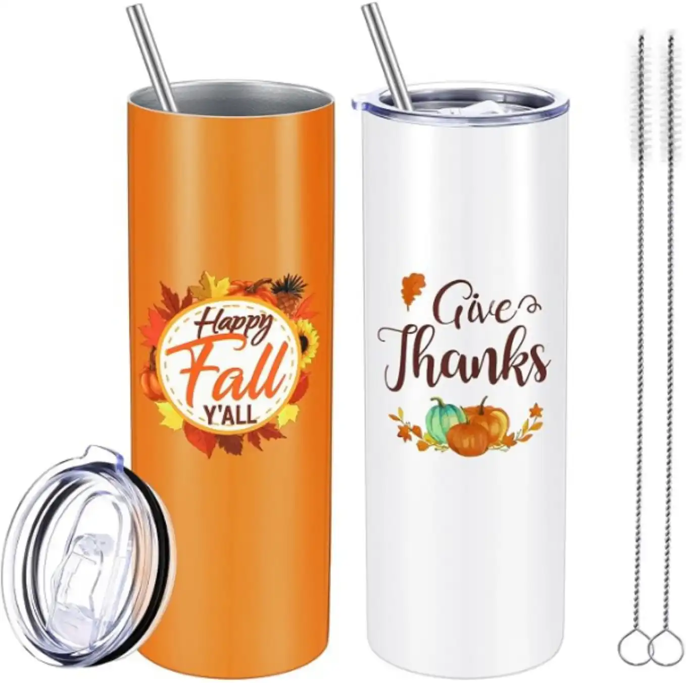 Boao 2 Pack Autumn Thanksgiving Mug Tumbler Cup