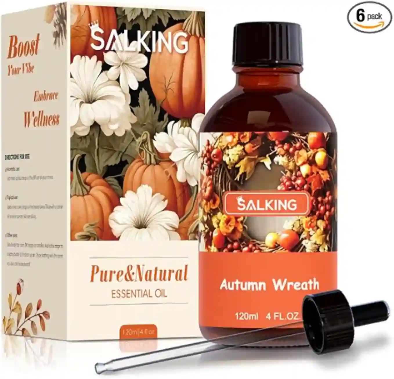 SALKING Autumn Wreath Fragrance Oil 120ml Premium Essential Oil for Diffusers and Crafts