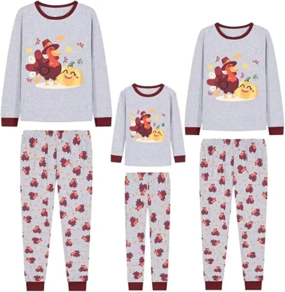 Joyond Family Matching Cotton Pajamas For Holiday Seasons