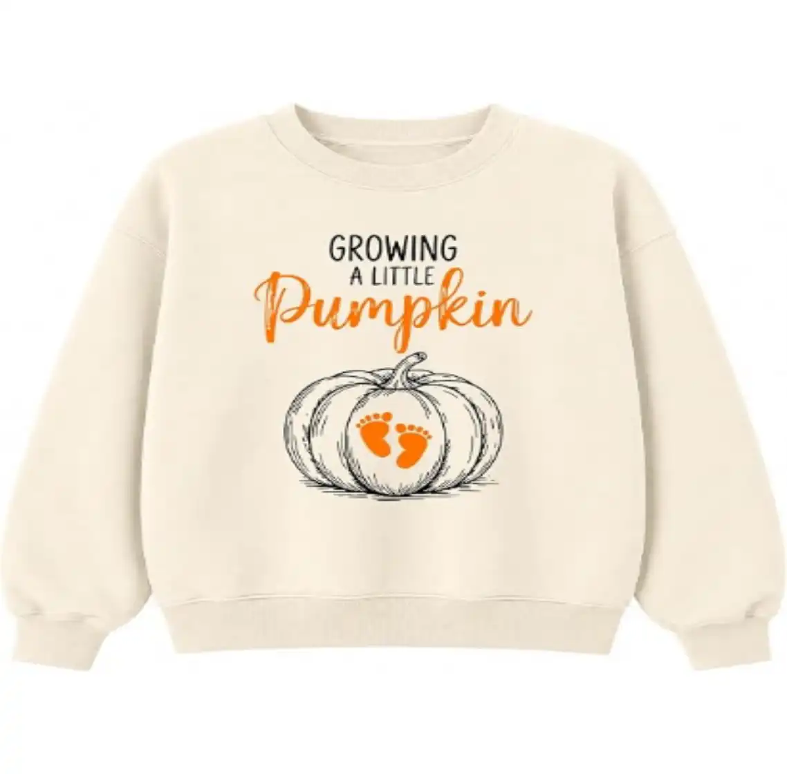Growing A Little Pumpkin Sweatshirt Thanksgiving Halloween Graphic Hoodie